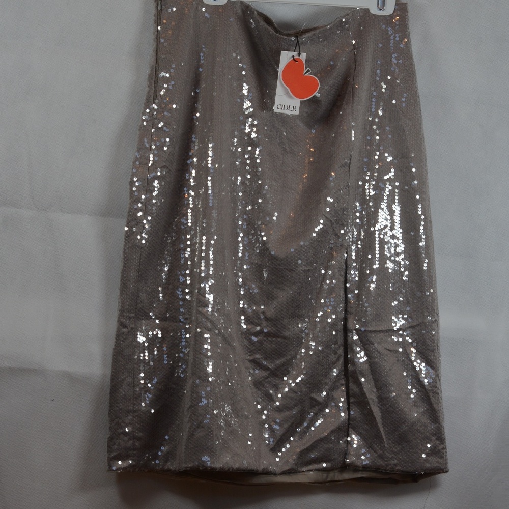 Midi Sequined Skirt 1XL CIDER NWT